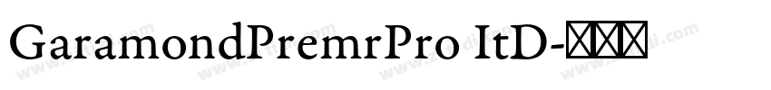 GaramondPremrPro ItD字体转换